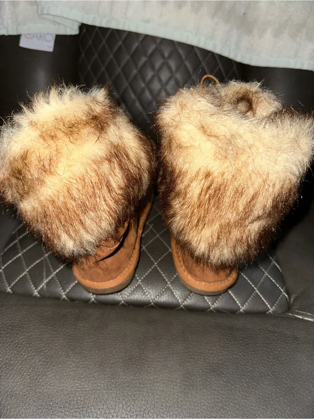 Michael Kors Brown Faux Fur Girls Boots Size 9 Toddler